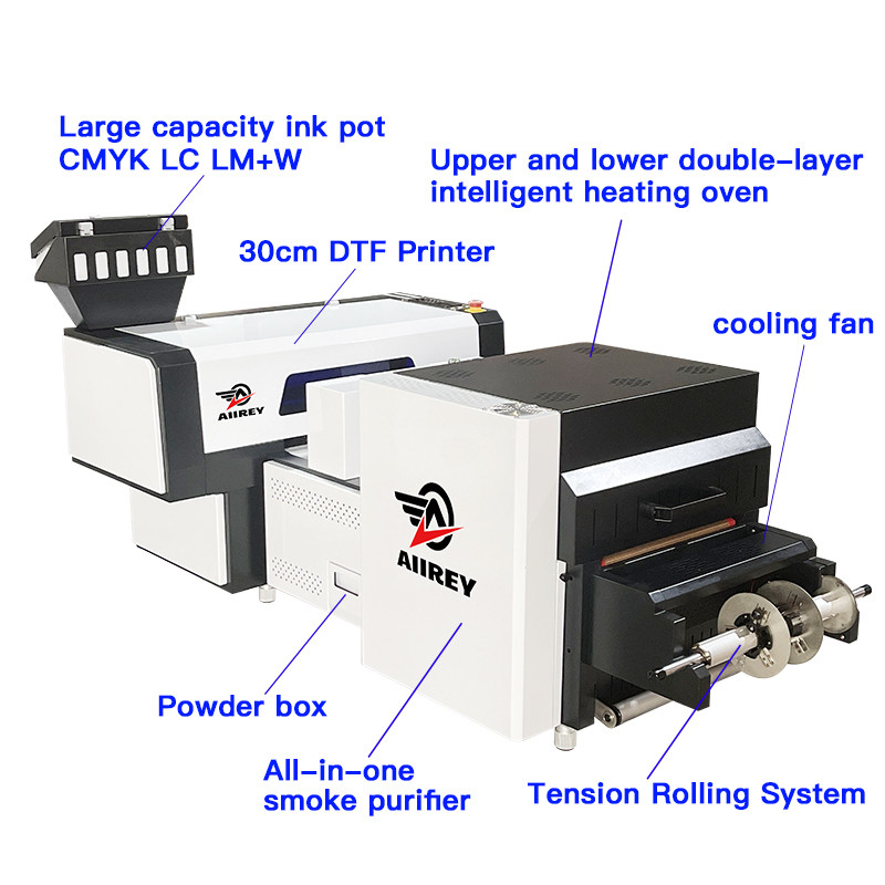เครื่องพิมพ์ DTF ขนาด 40 ซม. ความเร็วสูงสองหัว T เสื้อ Heat Transfer Dtf Printer