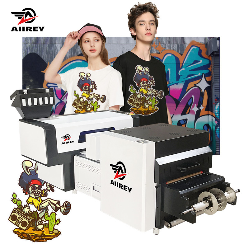 เครื่องพิมพ์ A2 DTF ภาษาที่ปรับแต่งได้ 9 สี Dual I3200 เครื่องพิมพ์ผ้าพิมพ์ผ้า