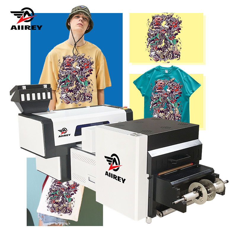 A2 CMYK DTF T Shirt Printer Machine Double EPSON I3200 Heads Dtf Mini Shaker