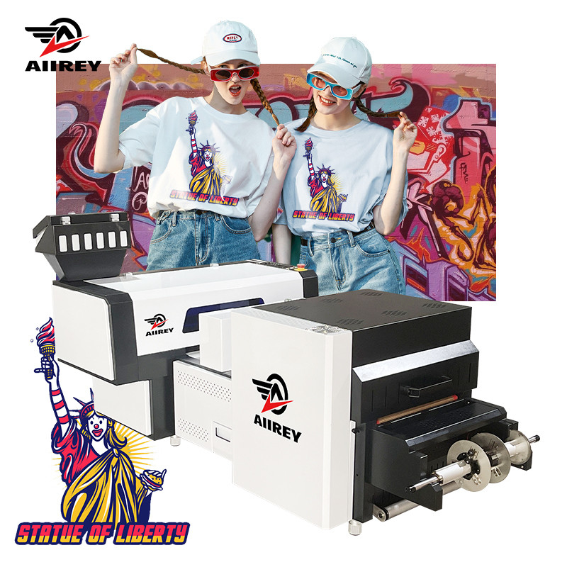 A2 T - Shirt เครื่องเครื่องพิมพ์ DTF สองหัวเก้าสี CMYK W LC LM NM NY