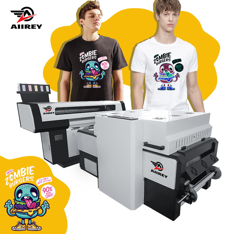 เครื่องพิมพ์ DTF ความเร็วสูง 60 ซม. พร้อมเครื่องล้างควัน All In One Max Print Size 650mm