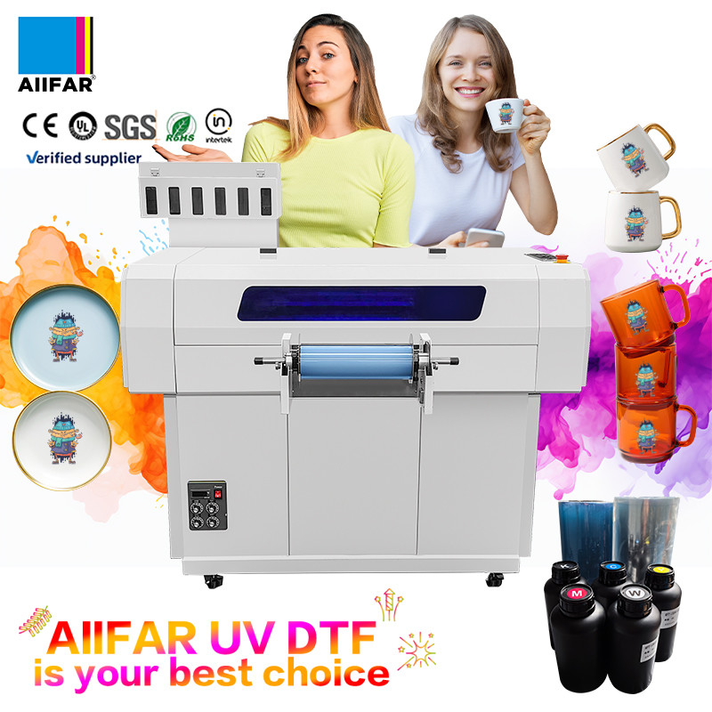 เครื่องพิมพ์ UV DTF ที่มีผลผลผลิตสูง สําหรับร้านอาหาร Refinecolor Roll To Roll Technology
