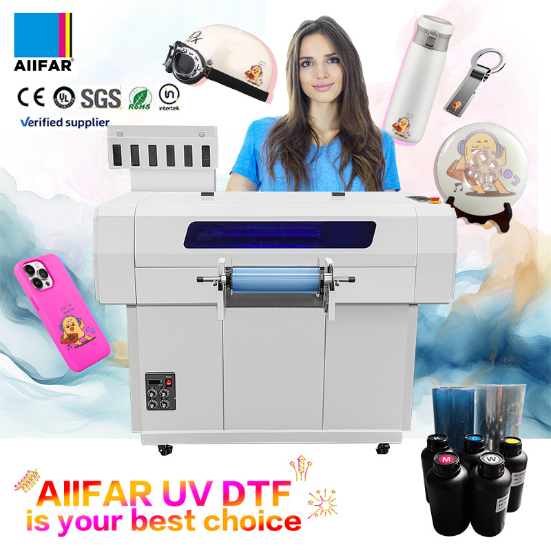 เครื่องพิมพ์กระจกหมึก Refinecolor Roll To Roll เครื่องพิมพ์ UV DTF พร้อมการตรวจสอบภาพออก
