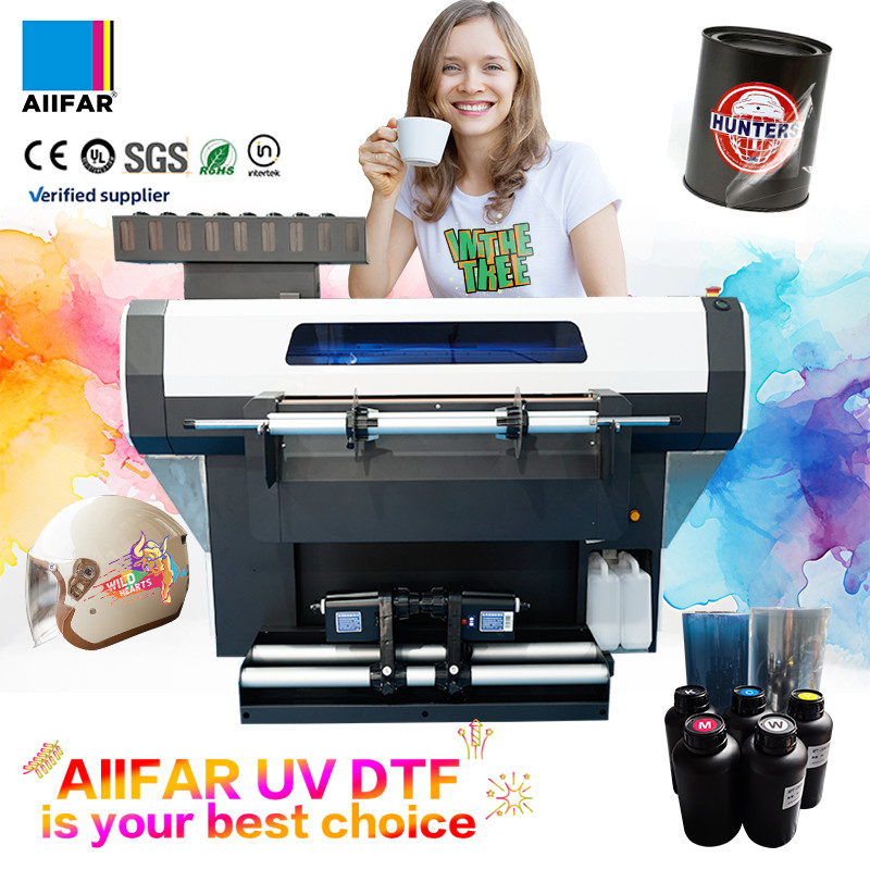 ความเร็ว Roll To Roll UV DTF Printer เครื่องพิมพ์หมึกระดับอัตโนมัติ สําหรับ UV Crystal Stickers