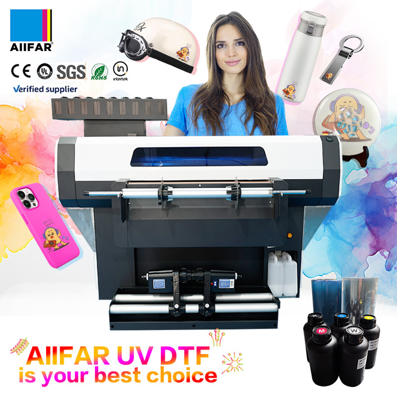 เครื่องพิมพ์ UV DTF Inkjet อัตโนมัติ เครื่องพิมพ์สติ๊กเกอร์คริสตัล ขนาด 110V/220V