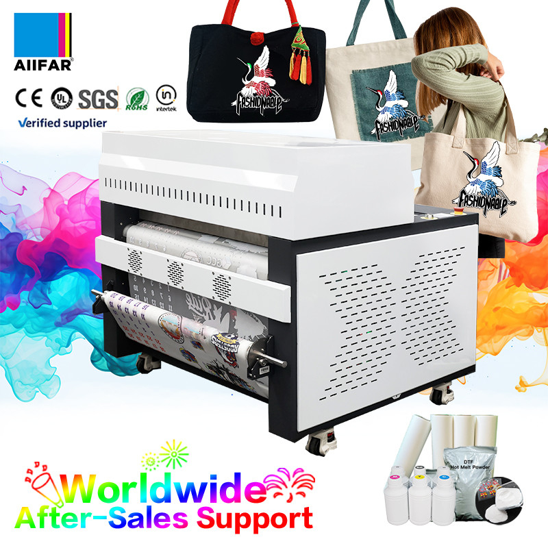 อัจฉริยะทั้งหมดในหนึ่ง 300W DTF เครื่องสั่นผงด้วยหลัง / หน้า 3 ขั้นตอนความร้อน