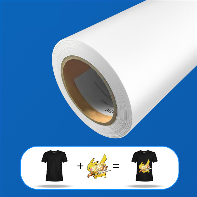 ฟิล์ม PET DTF ขนาดม้วน A3 สำหรับเครื่องพิมพ์อิงค์เจ็ทผ้าฝ้ายเสื้อยืด